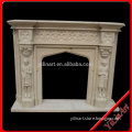 Hand-Carved Marble Stone Fireplace Mantels For Indoor Used